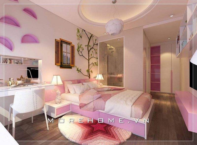 Thiết kế phòng ngủ có nhà vệ sinh